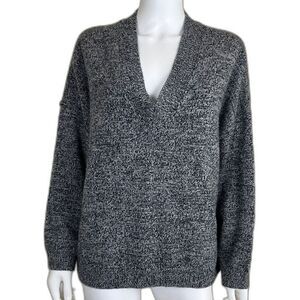 Collaboration Women's Size S Heathered Gray Cashmere Knit Pullover Boxy Sweater
